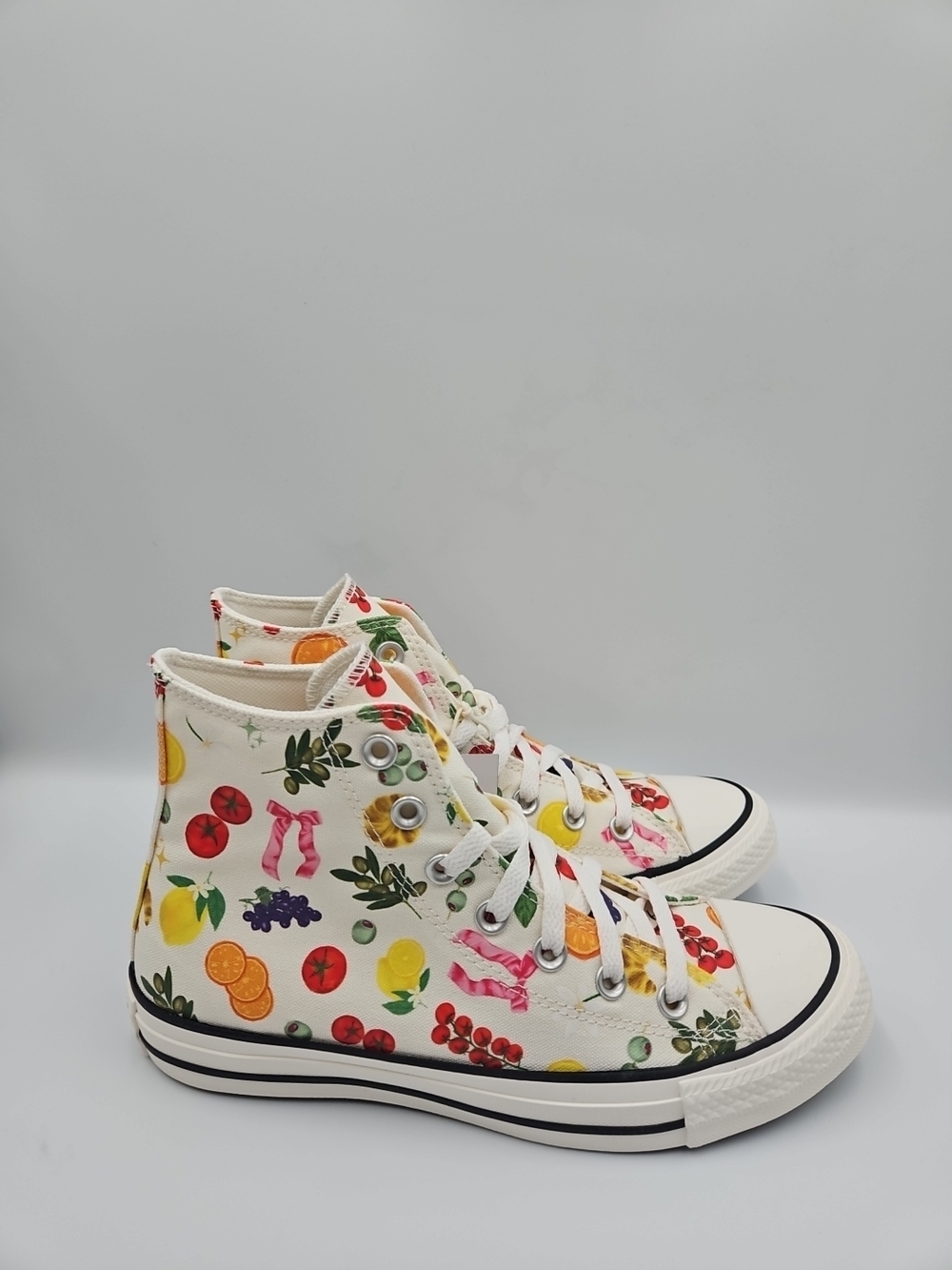 Converse High Top Sneakers White with Multicolor Fruit & Floral Print - Picture 4 of 8
